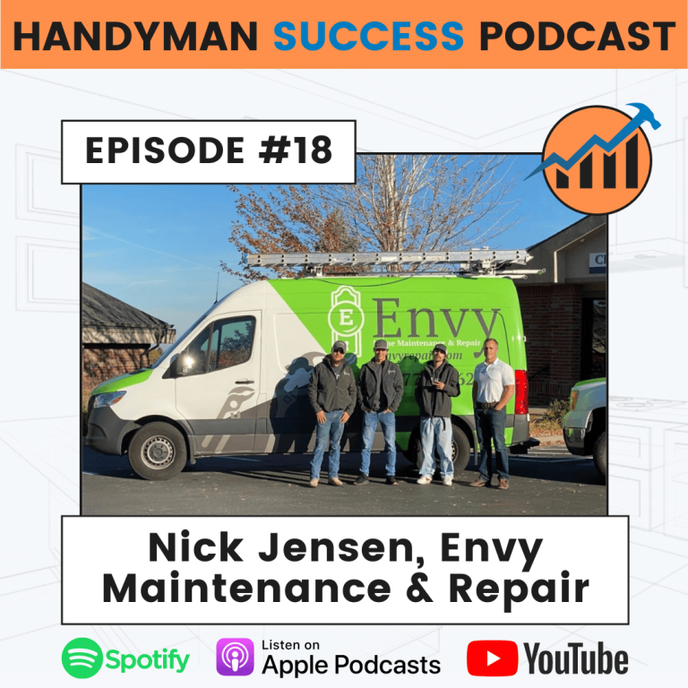 envy maintenance and repair handyman success podcast, handyman podcast, contractor podcast
